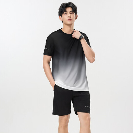 Victoria Traveler Sports Set Men and Women Summer Short Sleeve Shorts Ice Silk Quick Dry T-shirt Training Fitness Running Basketball Badminton Suit