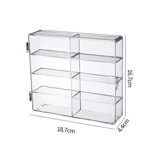 Fiber leaf Hot Wheels storage box alloy car model TOMICA1 64 children's toys Tomica transparent display stand 1 64 stackable transparent display box (8 grids)