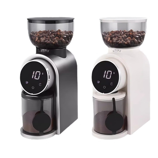 
KDyson smart electric bean grinder adjustable scale hand-pulled Italian steel core coffee bean grinder home coffee machine single 683 powder discharger black (easy to shoot out the fine powder of bean chamber)