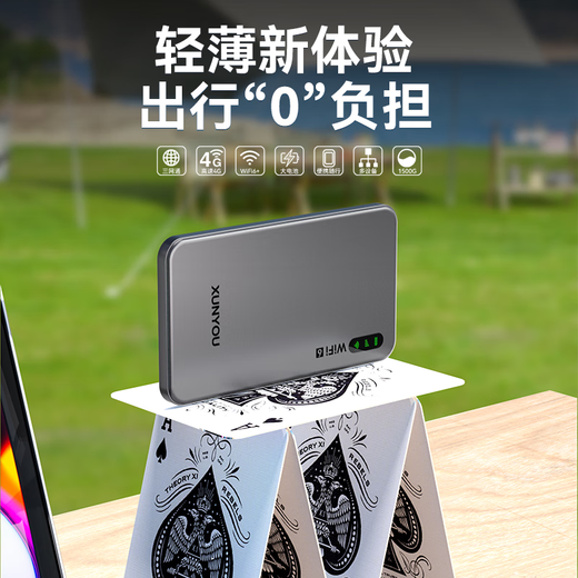 迅优随身wifi免插卡上网宝可移动wifi6随行无线网卡便携式4g路由器无线wifi无限制通用流量2025款5GXY 【超薄升级版】展锐芯片+三网WIFI6Pro
