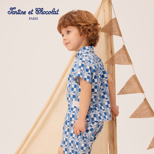 TARTINE ET CHOCOLAT French chocolate children's clothing boys' shirt CIYAF2313B blue 120