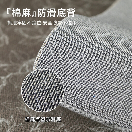 银等专用脚垫防水防油免清洗门口脚垫防滑耐脏可裁剪地面铺垫 14109-安念 50cm*80cm+50cm*180cm地垫