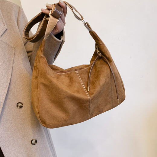 2025 Frühlings- und Sommer -Leinwand modische kleine Taschen Einfacher Retro -Wald großer Kapazität kleiner Beutel Einfacher kleiner Beutel braun