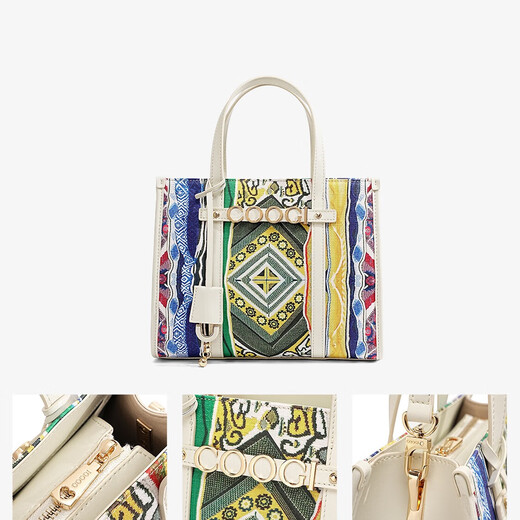COOGI FEMMES DES FEMMES, sacs fourre-tout pour femmes, marque de luxe légère 2025 Nouveaux cadeaux d'anniversaire de la Saint-Valentin chinois pour petite amie et épouse, blanc (Boîte-cadeau exquise de la Saint-Valentin chinoise + sac cadeau]
