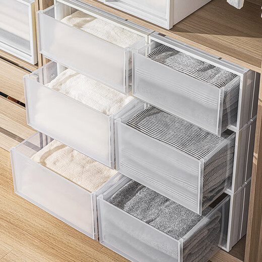 Zugesperrte japanische Schubladenspeicherbox Einfacher Garderobe Aufbewahrungsbox Klassifizierung Aufbewahrungsbox Aufbewahrungsschublade 9226: [Deep 38.5] Breite 29.5* Höhe 19cm