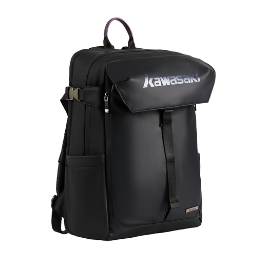 川崎（KAWASAKI）忍者双肩包背包羽毛球包电脑男女士出差旅行包书户外防泼水大容量 【幽灵黑】双肩包丨送鞋袋+防水包