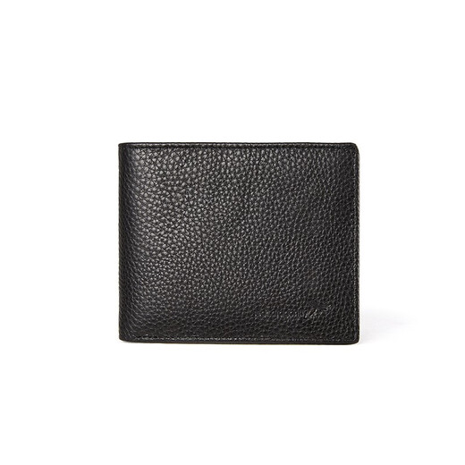 Libellule rouge [Couche supérieure Cowhide] Boîte de portefeuille courte Portefeuille portefeuille pour hommes Portefeuille multiple par carte portefeuille masculine noir