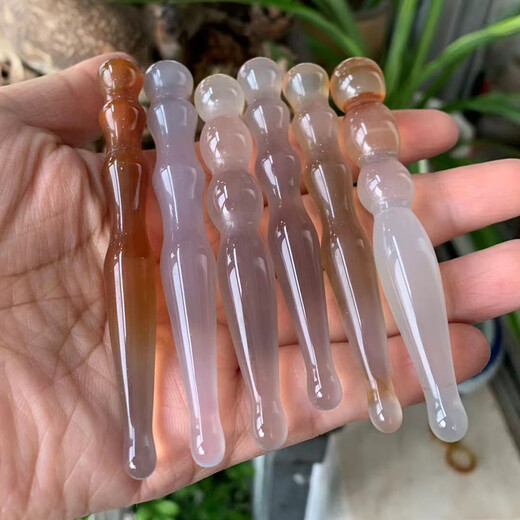 Tianbaowu Pure Natural Agate Tablero de raspado Facial Facial Facial y ojo Belleza Tabletas de raspado Peque de tracción G02 Modelo 1585