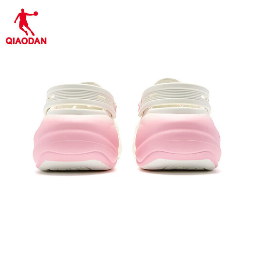 Jordan women's shoes, sports shoes, Shanhaijing co-branded hamburger hole shoes 2025 casual shoes breathable soft sole sandals thick sole slippers Ivory white/soft and quiet powder 37