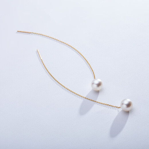Nanzhu Palace Flowing Seawater Pearl Earrings White Round Highlight Women's North Sea Nanzhu Pearl Earrings Stud Earrings for Your Girlfriend