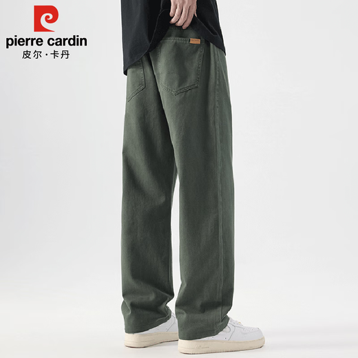 Pierre Cardin Casual Pants Men's Autumn and Winter Loose Straight Pants Men's Heavy Cotton Work Pants Men's Brown XL