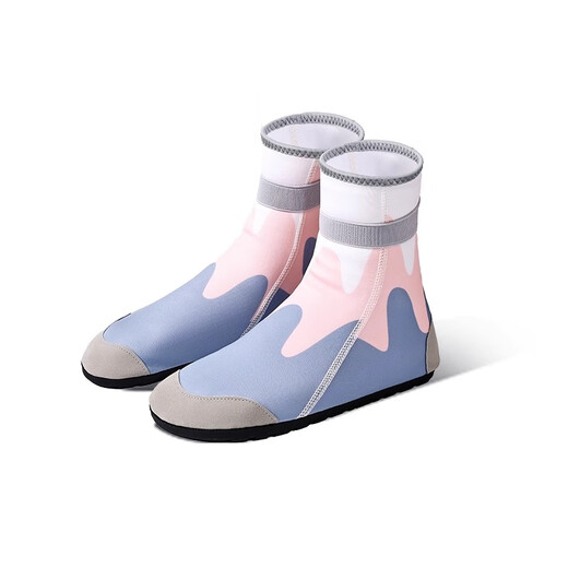 Tuban beach shoes for children, high-top ankle protection shoes for boys and girls, non-slip and anti-cut water wading shoes for boys and girls, blue and pink-high tube style, more sandproof and ankle protection 40-41