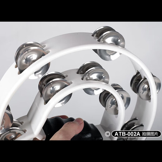 爱丽丝（ALICE）摇花铃双环铃鼓花鼓专业花铃手鼓打击乐器KTV酒吧助兴ATB002A ATB002A/GN (绿色)