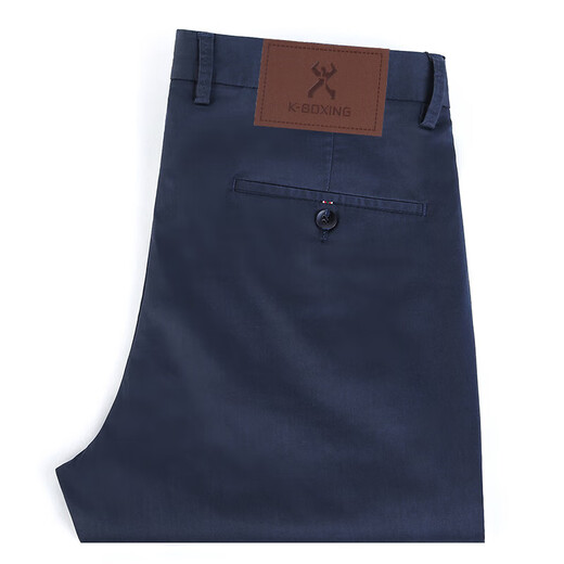Jinba Men's Clothing (K-Boxing) brand men's pure cotton straight-leg pants without ironing middle-aged business casual high-waist trousers counter same style khaki 9226-1 black 9226-3 42 waist circumference 3 feet 3