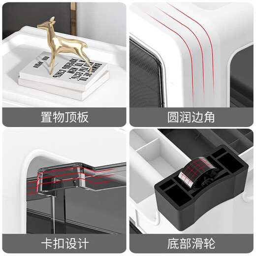 Anya bedside table small home bedroom simple storage cabinet drawer storage cabinet mini side table bedside cabinet