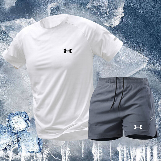 Under Armor Fashion Spring Autumn Winter Men's Casual Sports Trousers Hong Kong Style Trendy Tie-Leg Sweatpants Loose Velvet Small Leg Pants Blue 2XL (Recommended 150-170Jin Jin is equal to 0.5kg)