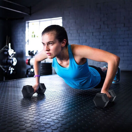 Zhizhou hexagonal dumbbell men's fitness student 2kg 5kg household 10kg rubber-coated arm training female fitness equipment total weight a pair 12Jin Jin equals 0.5kg (6Jin Jin equals 0.5kg *2 pieces)