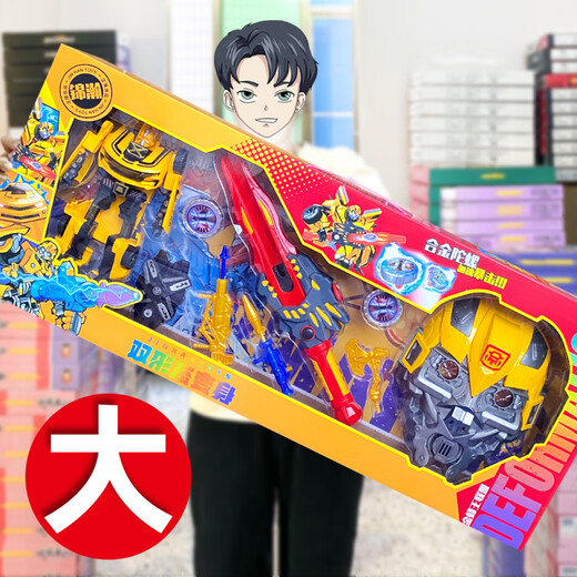 
NMCK Optimus Prime Children's Transformation Toy Robot Car King Kong Hornets Highway Boy Model Interest Training Craft I Qingtian + Huang Feng [Huanghong Mecha Random] 688-