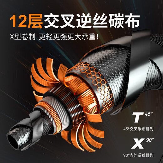 Woding GT copy net full set of fishing net pocket telescopic carbon super hard copy net rod large object copy rod net head fishing net fishing net 4m 50cm GT large object copy net rod + large object net head