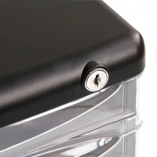 Deli-Transparent-Schubladen-Dateischrank mit Lock Office Storage Plastikschrank mehrschichtiger Desktop-Speicherbox 9794 Dunkelgrau Standard Standard