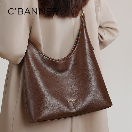 Qianbaidu Cbanner Cowhide Bag Сумка для женской сумки с большой емкостью одно плечо.