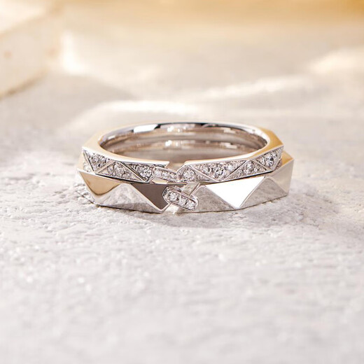 The Key to True Love Moonlight Dream Weaving-pt950 Platinum Ring Couple Ring Platinum Diamond Wedding Ring Niche Light Luxury Customized Engraving PT950 Platinum Women's Ring No. 9-12 Single