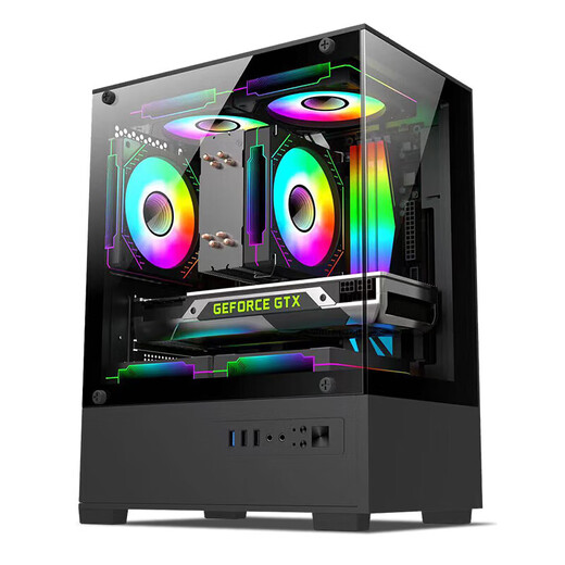 WuSeYu office gaming desktop computer desktop computer host complete set (14th generation i5-14400F 32G+1TB RX6600LE 8G comparable to RTX3060) 27 inches