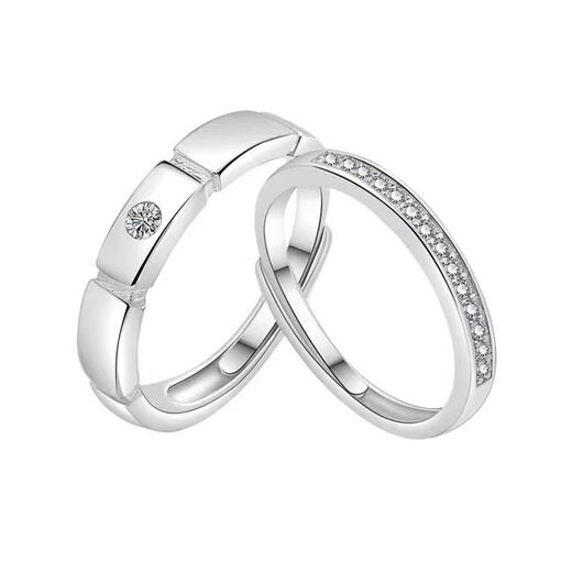 MZMZ platinum couple ring men's pt950 platinum knot engagement diamond ring Valentine's Day birthday gift for girlfriend light luxury - closed mouth/engraving custom shot here