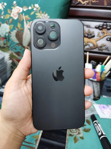 Mobile phone 14promax original disassembly, middle frame, back cover, glass integrated back case, not the original unpacked and returned, black US version, 98% new, with holes in the middle frame, slight scratches, no bumps, free button lag, iPhone 14 Pro Max, rear power cover