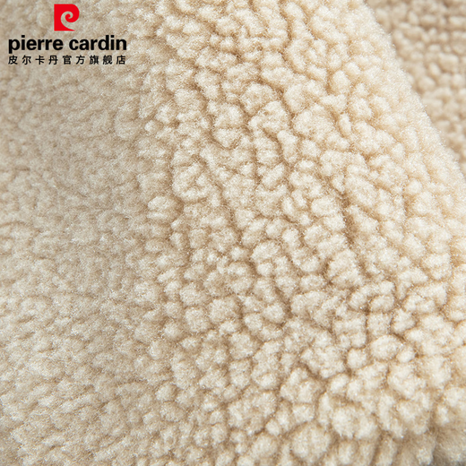 Pierre Cardin lapel jacket men's corduroy plus velvet warm sherpa workwear lapel cotton jacket for men dark gray XL