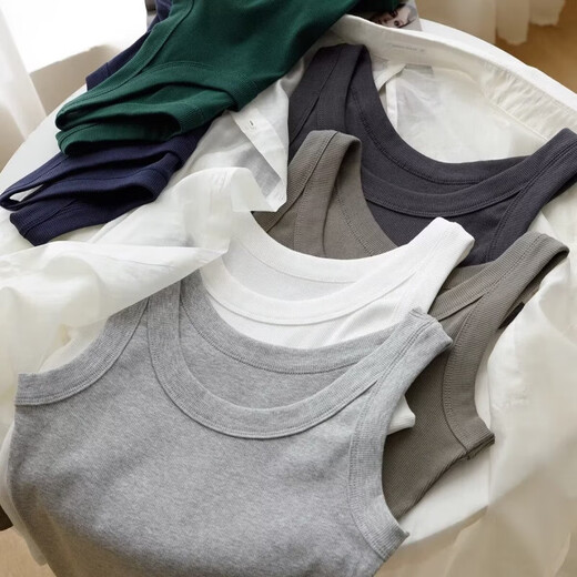 背心女内搭西装春夏季打底衫美背外穿白色无袖遮副乳长款吊带上衣 愚-1050【白色】 L