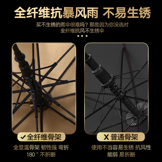 高端定制直杆伞可印图案大号商务广告伞 1098cm银胶弯柄 50把印单色LOGO