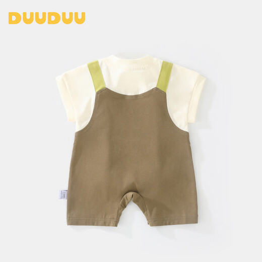 DUUDUU婴儿衣服夏季短袖连体衣新生儿卡通爬服宝宝哈衣薄 小青蛙  80cm 