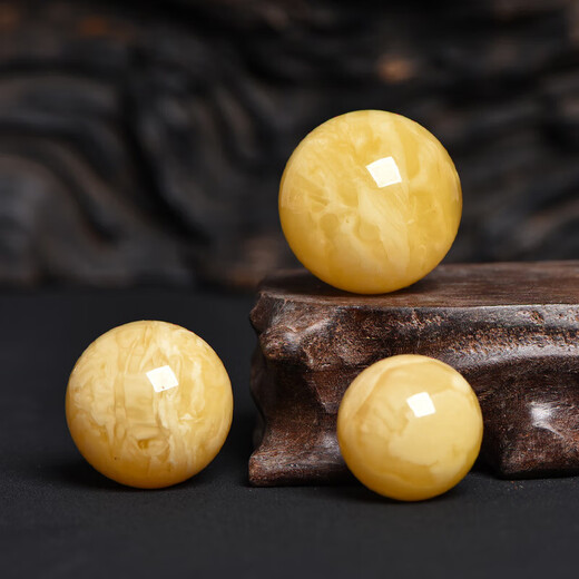 Zhio Raw Ore Russie Matière Bénége d'abeilles Grande perle ronde Perles simples Vajra Bodhi Mause Bracelet Bracelet Perles Pendant CollarBone Pergère avec des perles Env. 18,9 mm numéro 9273 Certificat de terre terrestre