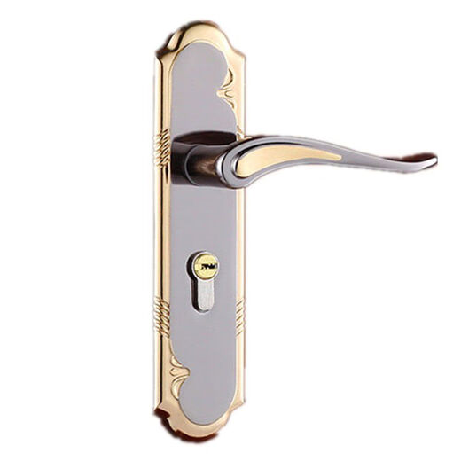 
Universal household small 50 door lock bedroom handheld solid wood door handle steel wood door lock indoor door lock lock core 9903 copper lock body reinforced version two-color 155 hole distance
