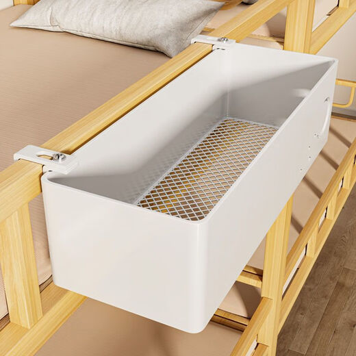 Bedside storage rack, bedside storage hanging basket, baby diaper table side diaper fence, storage basket hanging bag, upgraded adjustable version, white small size