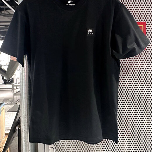 Nike (Nike) Halbärmelige Männer kurzärmelige Sommer Neue Lauffitnesstraining Sportswear Atmungsfreies lässiges rundes Hals-Mode-T-Shirt HQ9249-010 Luftdruck hinter s