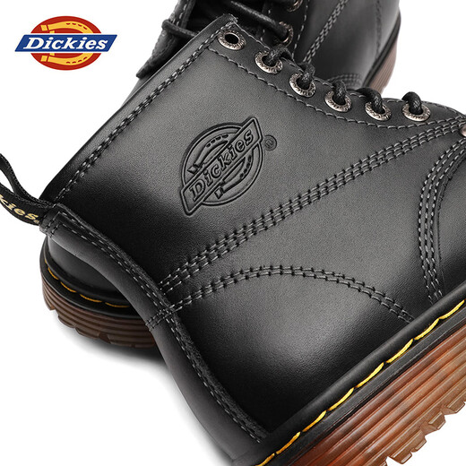 Dickies Martin Boots Herrenschuhe für Frühling britische Stiefel Männer vielseitige High-Top-Lederstiefel Männer und Frauen Paare Stiefel Trendy Workwear Schuhe Schwarz S28 (Männerstil) 39 [eine Größe größer, geeignet für Sportschuhe 40]