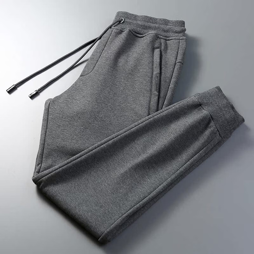 JASONWOOD Casual Pants Men's Autumn and Winter 2025 New Velvet Thickened Sports Pants Loose Leg-length Pants Men's Black Official Genuine 5XL 210-235Jin Jin is equal to 0.5 kg Celebrity Private Wear