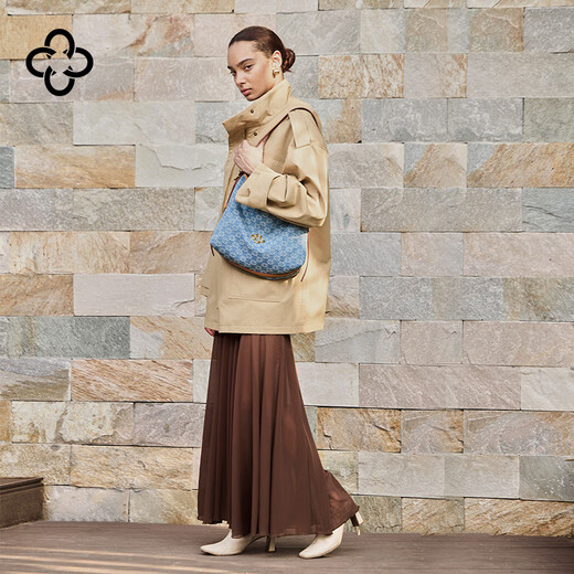 CASSILE Cassole women's bag tote bag 2025 denim large capacity commuting light luxury crossbody bag birthday Chinese Valentine's gift