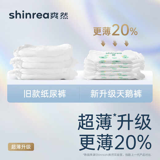 爽然医护级透气升级款天鹅拉拉裤婴儿薄款柔软尿不湿箱装XXXL84片