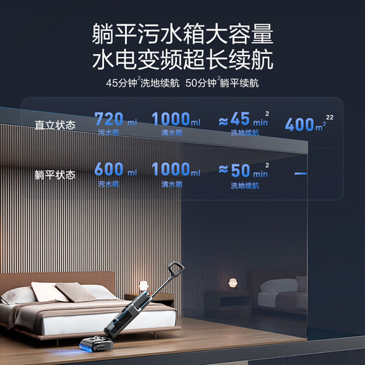 添可芙万MasterCombo全能大师【 50min长续航 22KPa大吸力 1L大水箱 躺平0缠毛】洗地机吸拖一体吸尘器