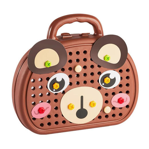 Minghuitong Children's's Toys Repoval Repair toolbox toolbox Réparation Table du joueur Assemblage de la maison Jouet Electric 203-Piece Bear Portable Toolbox