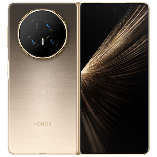 Honor (HONOR) Magic V5 new folding screen mobile phone Honor 24 periods of interest-free optional 8.8mm thin and light long battery life 3 Snapdragon 8 Extreme Edition 5G mobile phone AI new product launched in 2025 Dawn Gold 16G+512G 24 periods of interest-free