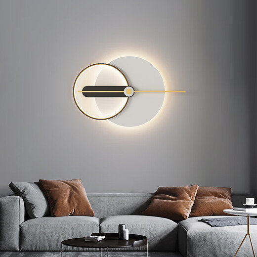 Star HP wall lamp Nordic light luxury living room sofa background wall mural lamp decoration creative round bedroom bedside atmosphere lamp orange platinum 6187 style 80CM three colors