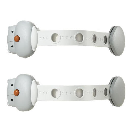 Aibedila (Aibedila) Tiroir de serrure pour enfants Sécurité de sécurité bébé anti-ouvert Anti-clamp Baby Porte coulissante Réfrigérateur Cabinet de protection Cabinet Porte de porte Gray Squirrel [4 Réglable]