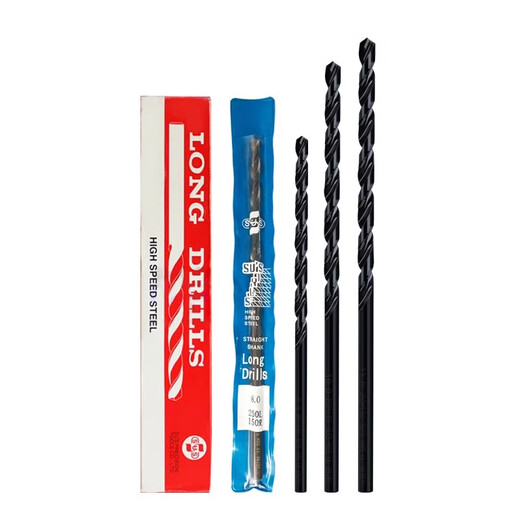 SUS Su's SUS straight shank extended twist drill bit imported straight long drill deep hole drill bit 1-13mm100 200L Su's extended 2.0 MM 100L