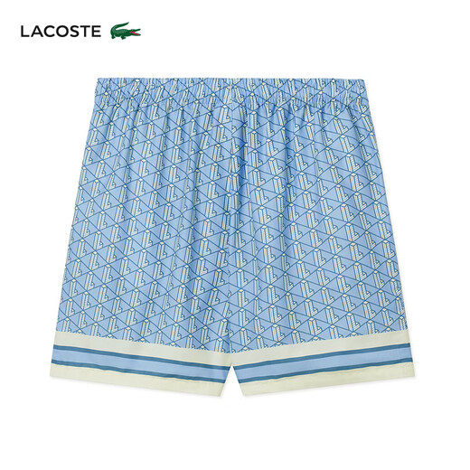 鳄鱼（LACOSTE）法国鳄鱼男装25夏季时尚舒适几何印花短裤|GH9928 GIL/蓝色几何印花 M 4