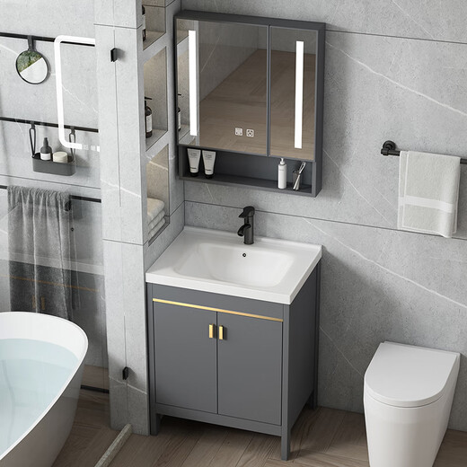 Jomoo Small Apartment Column Basin Fermer Salle de salle de bain Cabinet de salle de bain Céramique Integrated Balcone Balconie lavabo à lavabo