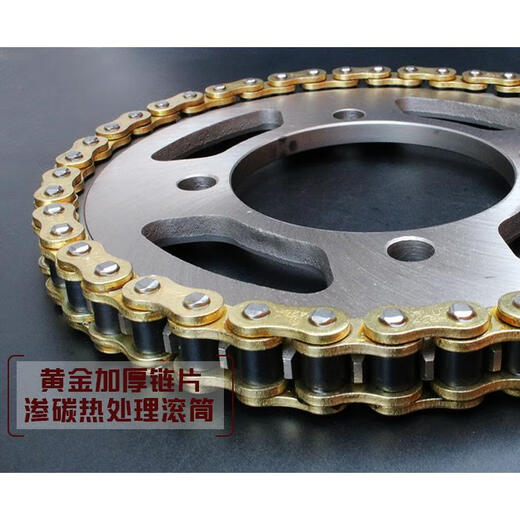 芒芒适用宗申赛科龙RX1摩托链条链盘套装ZS15051大小飞牙盘链轮三 提速三件套15齿43齿黄金链条